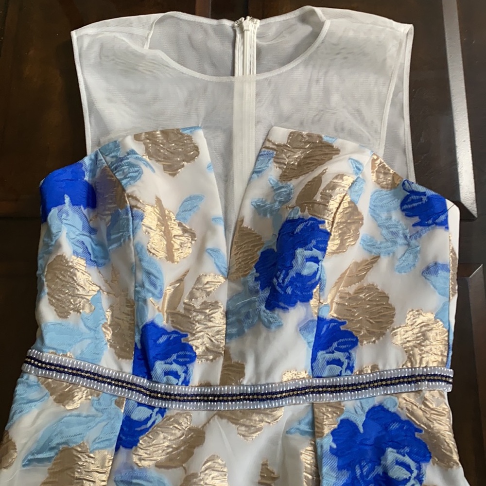 Nicole Miller New York Floral Jacquard Midi Dress - Picture 8 of 14